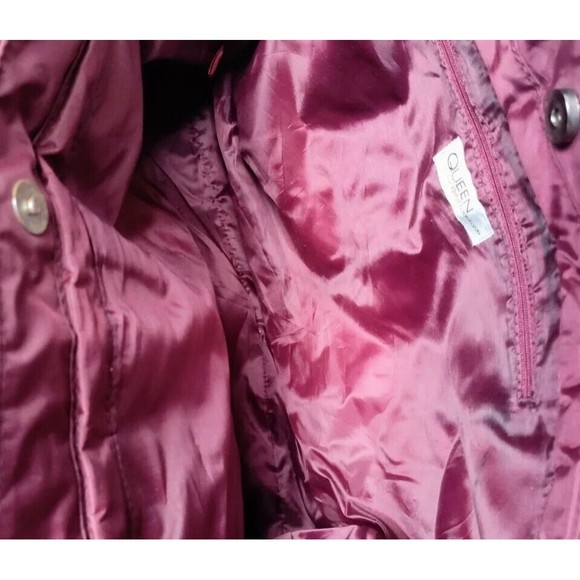 Queen By Queen Latifah -Ruby Red Tote /Crimson Velvet Snake Skin Shoulder Bag - Picture 5 of 7